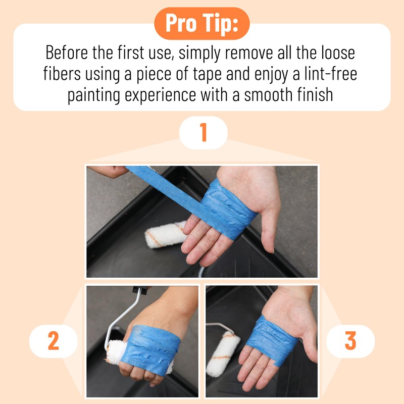 Bates- Paint Roller Covers, 24 pcs, 4" Covers for Paint