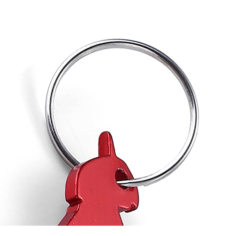 Komonee Parrot Red Bottle Opener Key Chain Metal Wildlife Bird