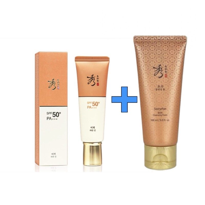 Sooryehan Bichaek Rosewood Sun 50ml + Sooryehan Bone Cleansing Foam