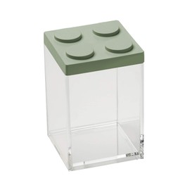 OMADA Design - 1L Brick Food Container with Stackable Lid and High Quality Clear Container - Brickstore Line