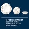 Corelle Vitrelle 18 Piece Glass Dinnerware Sets Service for 6,