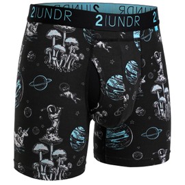 2UNDR Men's Swing Shift Boxer Brief Underwear | Limited Edition (Space Golf Black, Large)