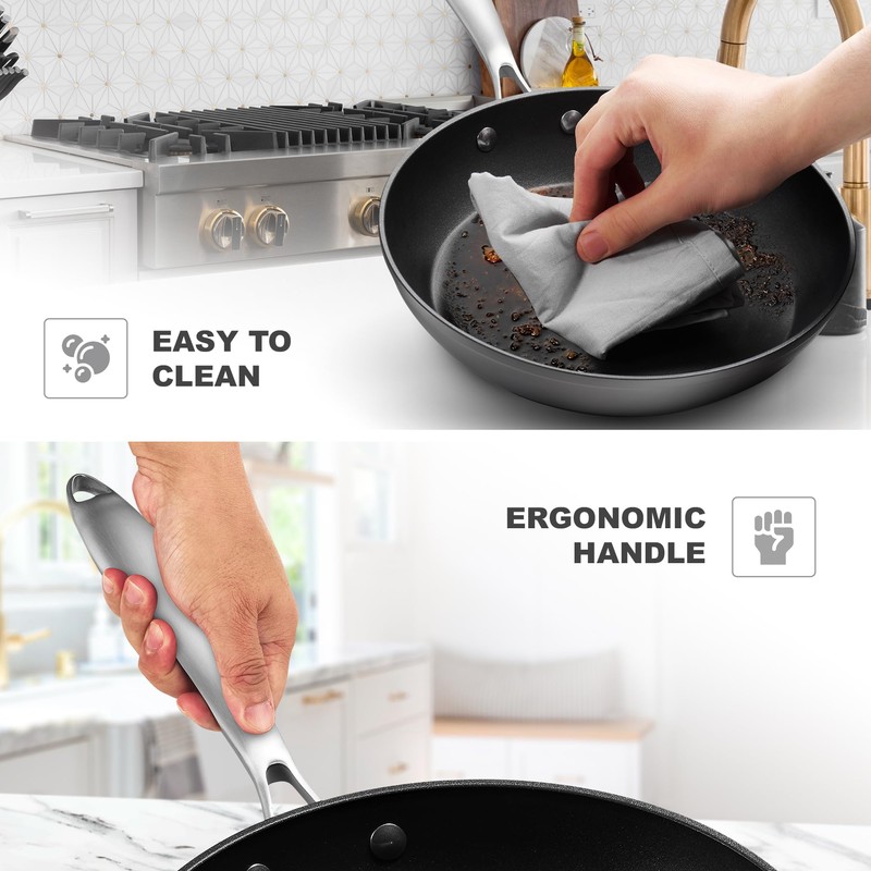 Frying Pan Nonstick - 10" Non Stick Frying Pan with