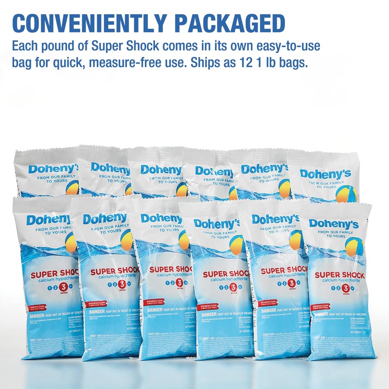 Doheny's Super Pool Shock 12 x 1 Lb Bags