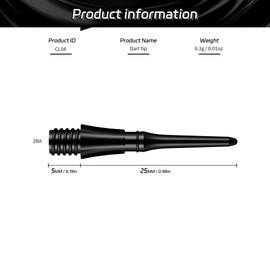 CyeeLife 2BA Thread Soft Tip Dart Points - Plastic Dart Tips - 1000 Pack Premium Replacement Dart Accessories