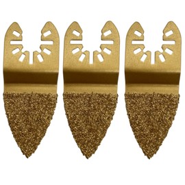 3 Pack - Carbide Finger Rasp Multi Tool Blades Cutter Saw Set Compatible with Dremel Fein Multimaster Makita Etc Oscillating