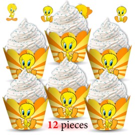 Twety Cupcake Wrapper - Geburtstagsdekorationen