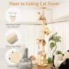 MEWOOFUN Floor to Ceiling Cat Tree, Tall Cat Tree for