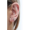 ENTREPLATA 925 Sterling Silver Earrings 24K Gold Plated Symbol for