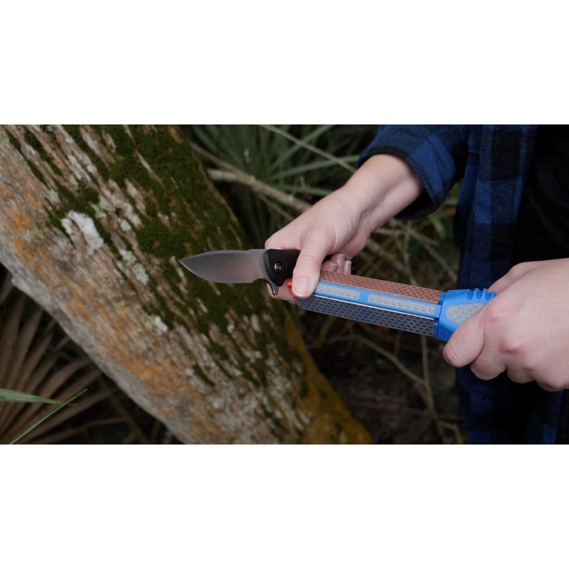 DMT Tristone Rotator Kitchen Knife Sharpener, Fine/Coarse/Extra-Fine Diamond Sharpening Stones,