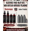 Namonppy 4 x 60 ml Halloween Artificial Blood Washable for