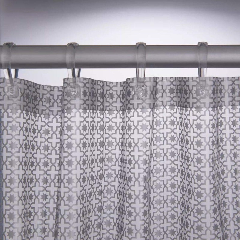 Sealskin Hammam Shower Curtain, PEVA, Silver, 180 x 200 cm