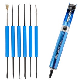 GALLUNoptimal Soldering Tool Set 6-Piece Soldering Tool + Professional ESD Desoldering Pump with All-Metal Housing