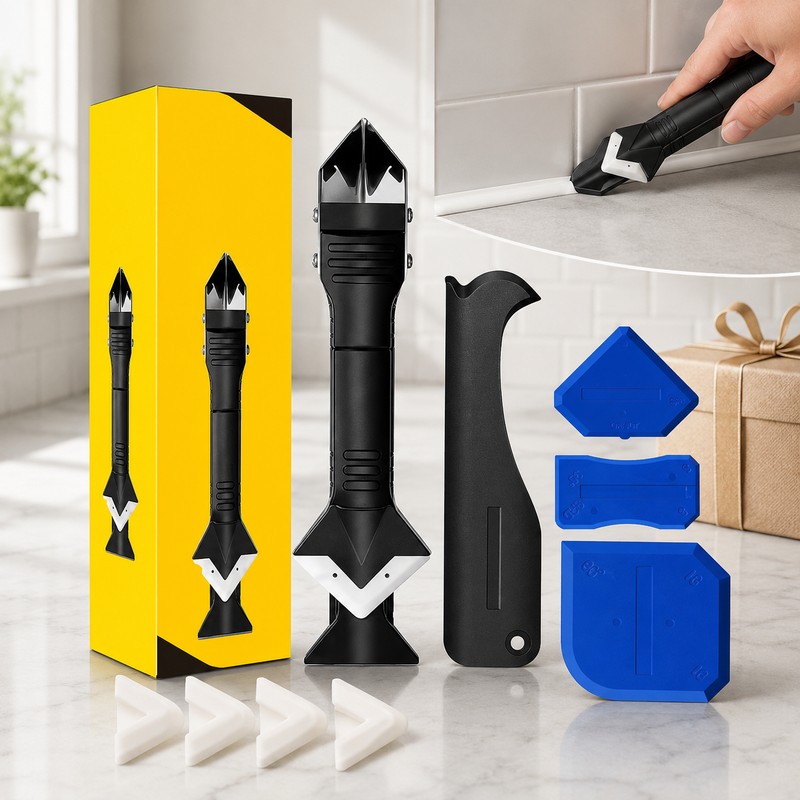 9-Piece Caulking Tool Kit for Seam Repair – Silicone Scrapers