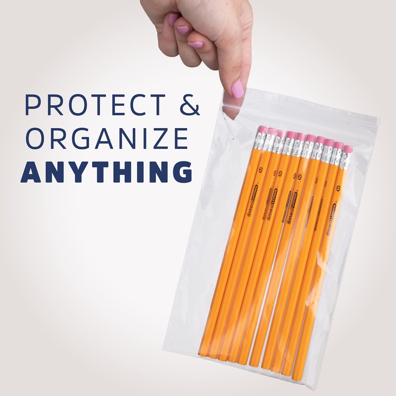 5 x 8 inches, 2Mil Clear Reclosable Zip Bags, case