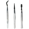 TAODAN 3PCS Premium Stamp Tweezers Set Stainless Steel with Rubber