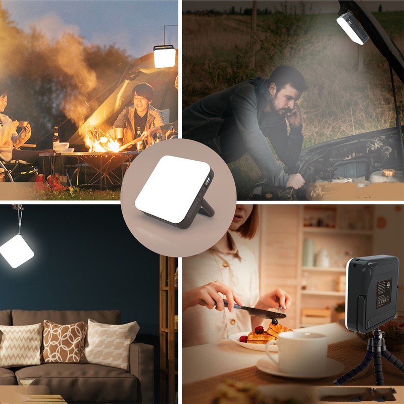 Outdoor Camping Tent Lamp Waterproof Rechargeable LED Camp Light Magnetic