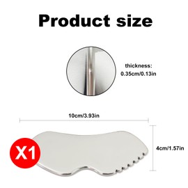 Gua Sha Stone Stainless Steel, Metal Gua Sha Scraper with Teeth, Face Scraping Board, Guasha Scraping Massage Tool for Face, Eyes, Neck, Body, Body Gua Sha Face Scraper, Beauty Tool for Skin Care