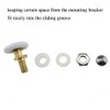 Hahiyo 27mm Diameter Brass Shower Door Wheels with Stainless Steel