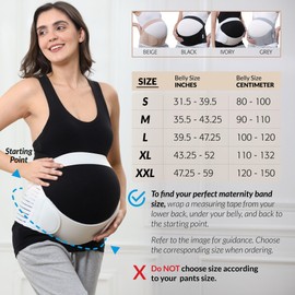NeoTech Care - Cinturón de maternidad para embarazo, cintura y espalda, abdominal, color marfil, talla XXL