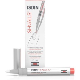 ISDIN SI-NAILS Fortalecedor con ácido hialurónico para uñas débiles y dañadas, hidrata también las cutículas, Acabado Invisible, 2.5 ml