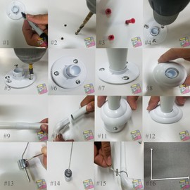 EVIDECO 2106100 Wall Mounted Adjustable L Shaped Corner Bath Curtain Rod 31.5 esW x 37" to 71" L-80 x 94 to 180 cm Finish: White, 71 L x 1 W x H