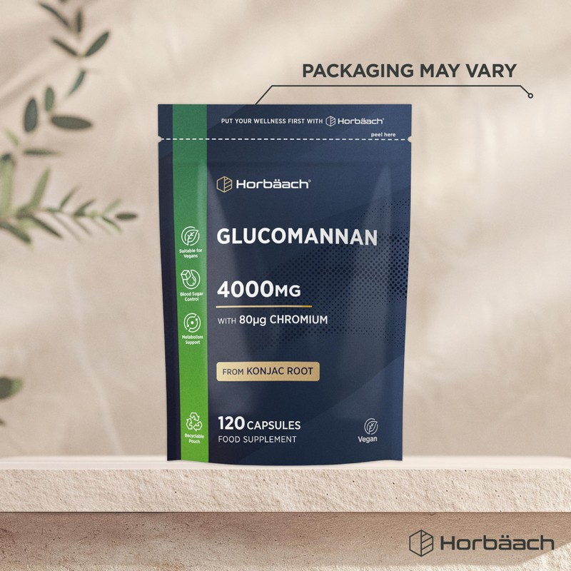 Glucomannan Capsules 4000mg | Konjac Root | Glucomannan Complex with