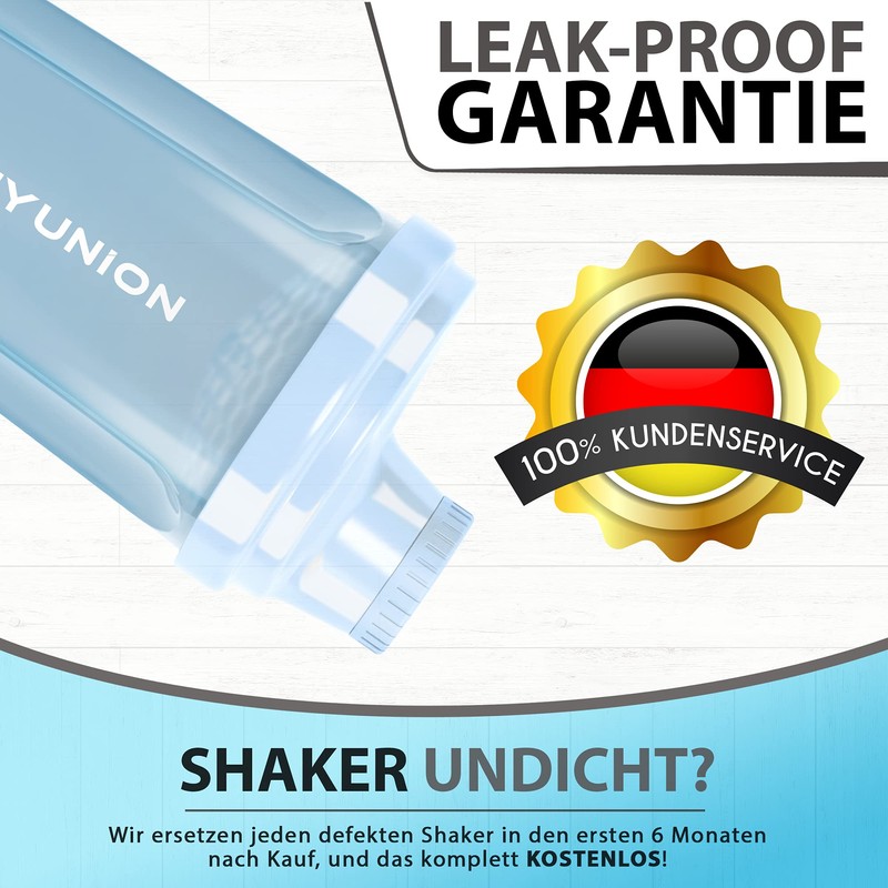 Original protein shaker deluxe 500 ml, leak-proof, BPA-free, fitness mixer with