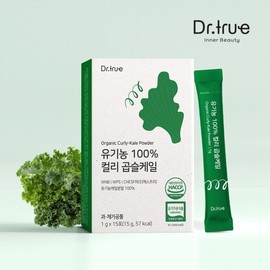 닥터트루 유기농 컬리 곱슬 케일 분말 100 15포 1박스 Dr. True Organic Curly Kale Powder 100 15 Packs 1 Box