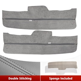 Door Panel Insert Cover Replacement for Honda Pilot 2009 2010 2011 2012 2013 2014 2015, Vinyl Leather Upholstery, Anti-scratch, Gray