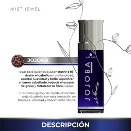 MIST JEWEL Aceite esencial de Jojoba 100% puro y natural para Piel, Rostro y Cabello ESSENTIALS, Uso Cosmético | Hidratante Facial, Capilar y Corporal prensado en frío (Jojoba, 100ml)