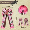 Ftuuo 2 Pcs Equestrian Hair Bow White Brown Handmade Horse