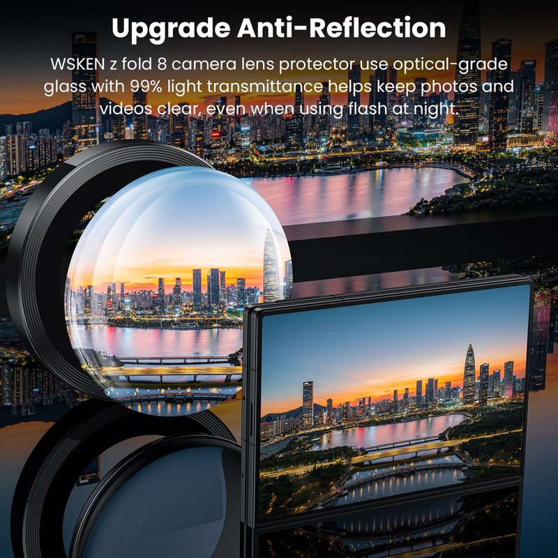 WSKEN for Z Fold 8 Camera Lens Protector Case Cover