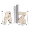 Kakizzy Book Ends for Shelves, Modern AZ Style Letter Bookends