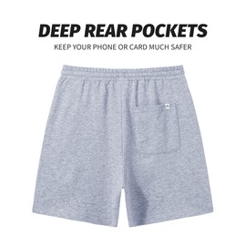 Pioneer Camp - Pantalones cortos de algodón para hombre, 5 pulgadas de entrepierna, atlético, gimnasio, entrenamiento, casual, pantalones cortos de algodón para correr, pijama, descanso, Gris, M