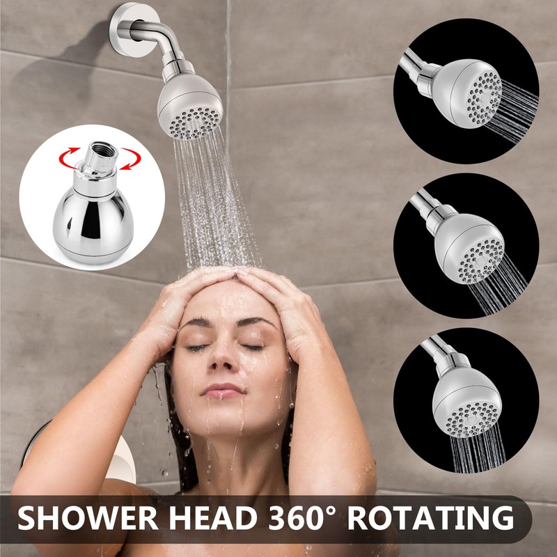 GBBNE Shower Faucet and Head Set,with Rough-in Valve,Shower Trim Kit