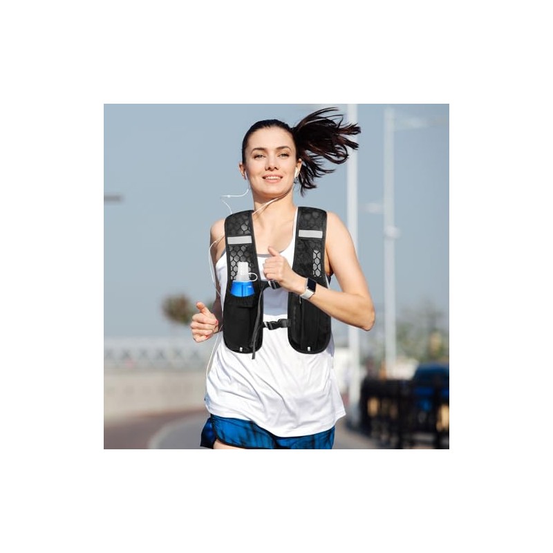 Running Vest for Men and Women, Breathable & Reflective Hydration
