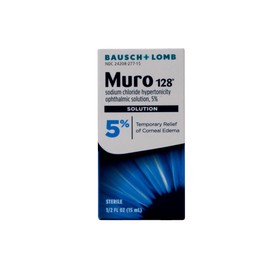 Bausch + Lomb Bausch & Lomb Muro 128 Solution 5% 15 mL (Pack of 2)