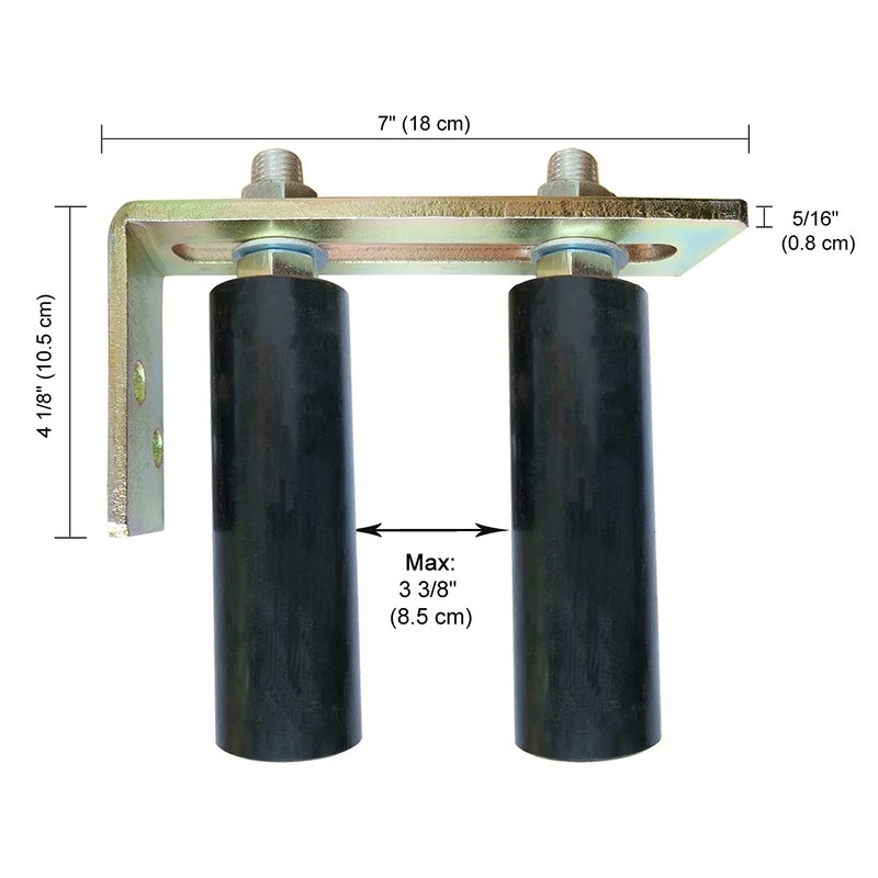 Mageway Universal Heavy Duty Slide Gate Guide Roller 6" Black