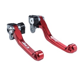 TIRGE Motorcycle CNC Foldable Pivot Clutch Brake Lever Handle for CRF125F CRF125 F CRF 125F 2014 2015 2016 2017 2019 2019 2020 2021 2022 (Red)