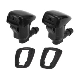 HEROFFIX 2pcs Windshield Washer Nozzle for Toyota Camry 2002-2006 Front Windshield Spray Nozzles Wiper Spray Washer Jet No.85381AA042 Black Plastic