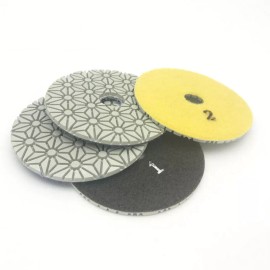 Toolsmart 4 inch Diamond Polishing Pad Dry / Wet 3 Step SET Granite Stone Concrete Marble