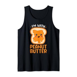 I'm With Peanut Butter Best Friend Matching Couples Tank Top
