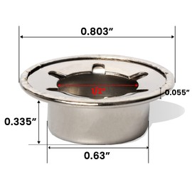 Calvana (4-Pack) Spring Steel Push On Pushnut Caps with Mechanical Zinc Plating-Permanent Washer Caps Fits 1/2” Axles for Hand Trucks, Rolling Bins, and Lawn Wagons-Perfect Alternative for Cotter Pins