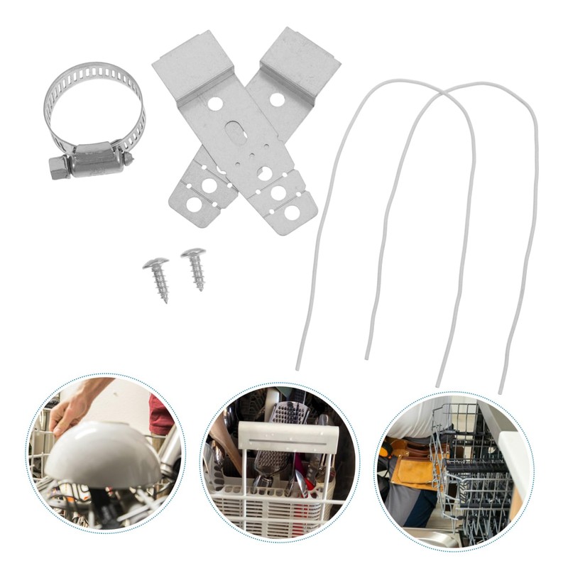 WOONEKY 5001dd4001a Dishwasher Mounting Brackets Stainless Steel Dishwasher Countertop Bracket