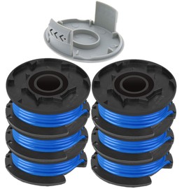 AC14RL3A String Trimmer Replacement Spool Line for Ryobi One+ 18V, 24V, and 40V Cordless Trimmers, 0.065" Autofeed Replacement Spools with 522994001 Cap by TOPEMAI