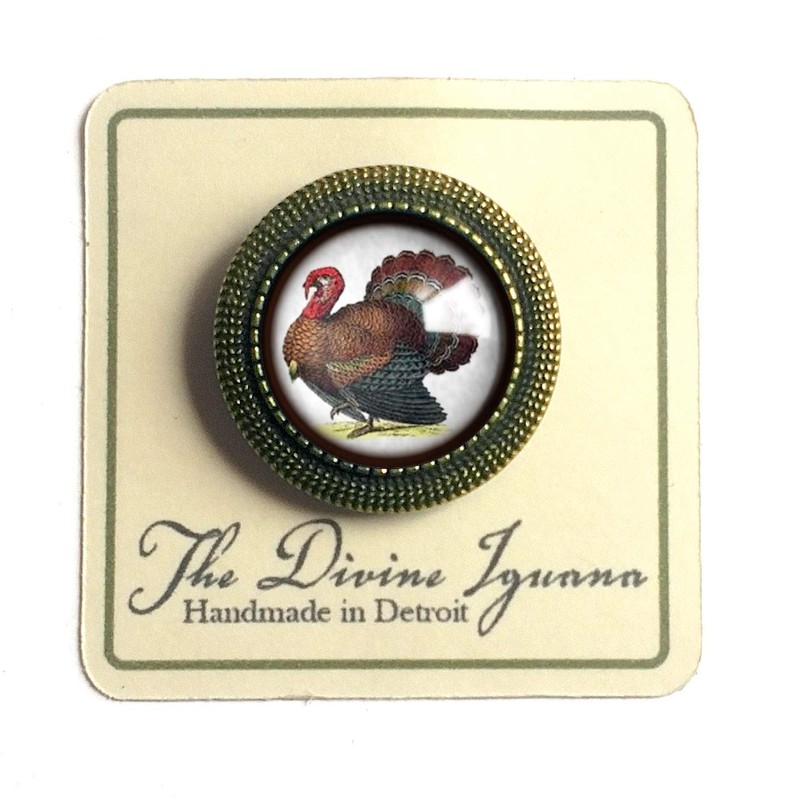 Thanksgiving Turkey Brooch