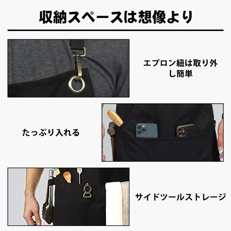 KEMITAC Work Apron, Men's Apron, Gardening Apron, Welding Apron, Outdoor