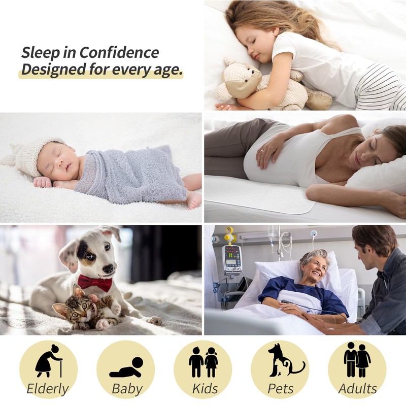 CoolShields Waterproof Bed Pads Incontinence 34'' x 52'' (1 Pack)