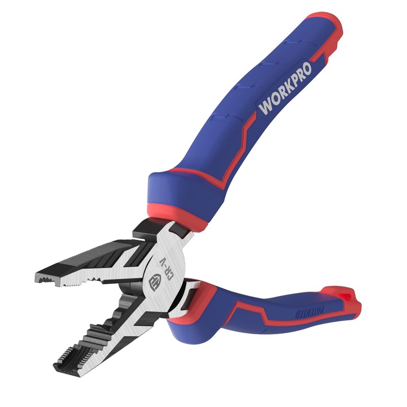 WORKPRO 8" Linesman PRO Screw Extractor Pliers(Combination Pliers) with Unique